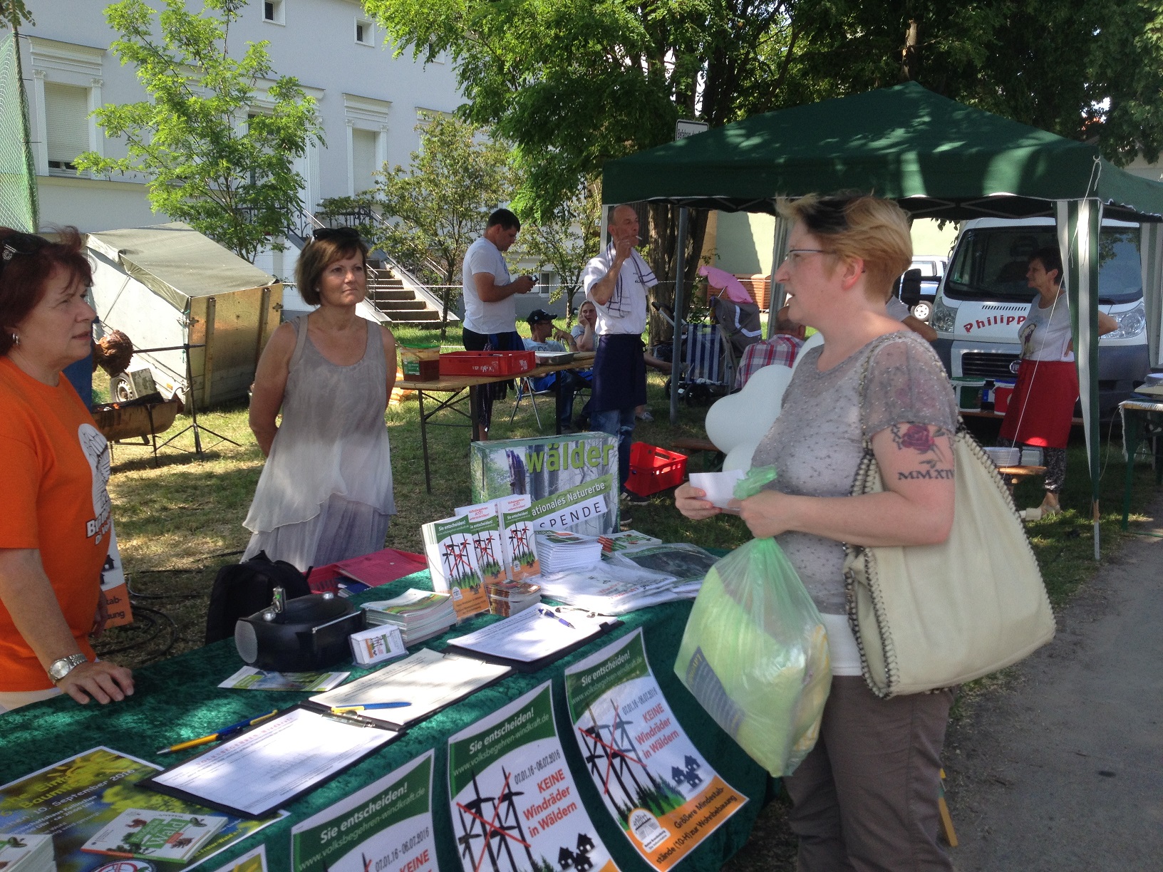 Infostand zum Dorffest Schünow
